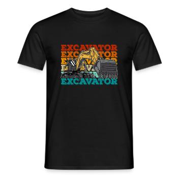 Bagger Bagger Bagger Bauarbeiter - Männer T-Shirt - Schwarz - Vorne - AI Model Male 178 light (178cm)