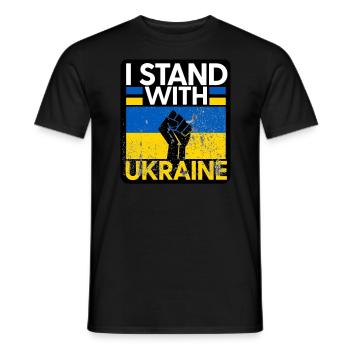 Ukraine - Männer T-Shirt - Schwarz - Vorne - AI Model Male 178 light (178cm)