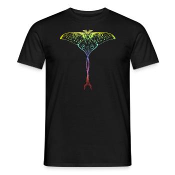 Rainbow Butterflies Actias - Men's T-Shirt - black - Front - AI Model Male 178 light (178cm)