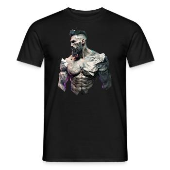 Cyber Punk No110 - Männer T-Shirt - Schwarz - Vorne - AI Model Male 178 light (178cm)