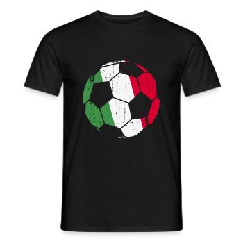 Italy, football, team, supporter, champions - Men's T-Shirt - black - Front - AI Model Male 178 light (178cm)