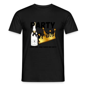 Party Prinz - Männer T-Shirt - Schwarz - Vorne - AI Model Male 178 light (178cm)
