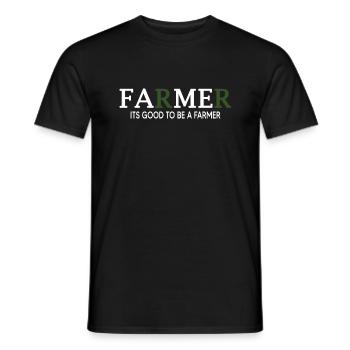 Tractor Tractor driver "Farmer-Fame" Farm - Men's T-Shirt - black - Front - AI Model Male 178 light (178cm)