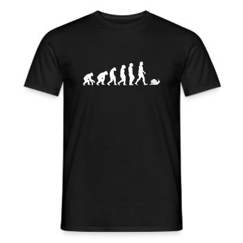 Schnecke Bauchfüßler Evolution der Menschen Tiere - Männer T-Shirt - Schwarz - Vorne - AI Model Male 178 light (178cm)