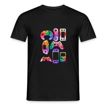 Videospiel-Controller - Männer T-Shirt - Schwarz - Vorne - AI Model Male 178 light (178cm)