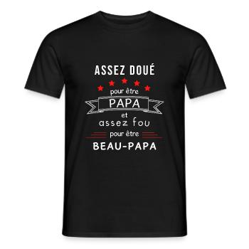 Cadeau beau papa - T-shirt homme - noir - Devant - AI Model Male 178 light (178cm)