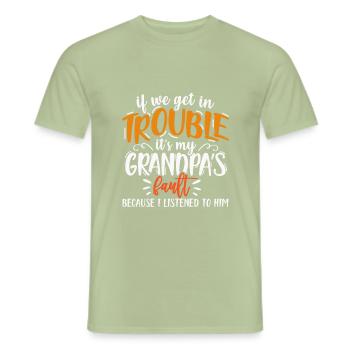 Großvater - Männer T-Shirt - Sage - Vorne - AI Model Male 178 light (178cm)