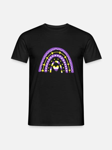 Nonbinary Pride Boho Rainbow - Men's T-Shirt - black