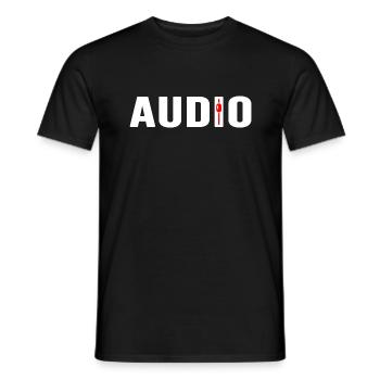DJ Audio Sound Mixer SyntheSize Mixtape Music - Men's T-Shirt - black - Front - AI Model Male 178 light (178cm)