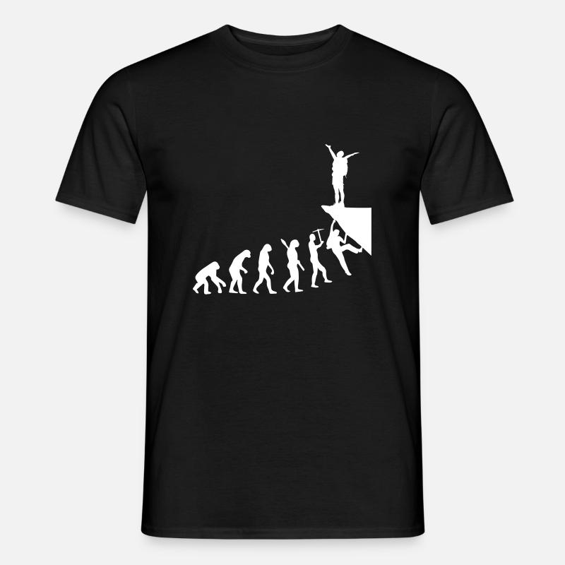 Evolution pour escalader l'alpinisme - T-shirt homme - noir