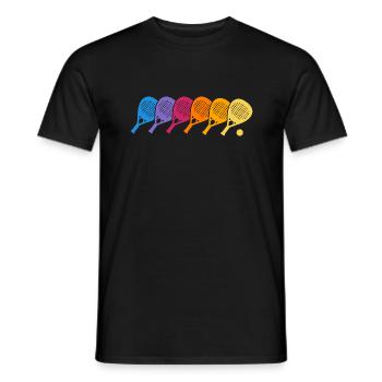 Padel PADELTENNIS Joueur de padel Temps de padel - T-shirt homme - noir - Devant - AI Model Male 178 light (178cm)