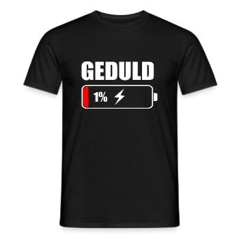 Geduld Akku - Männer T-Shirt - Schwarz - Vorne - AI Model Male 178 light (178cm)