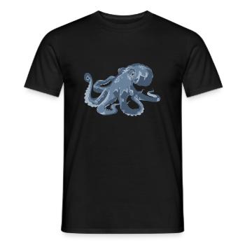 Octopus sturmblau - Männer T-Shirt - Schwarz - Vorne - AI Model Male 178 light (178cm)