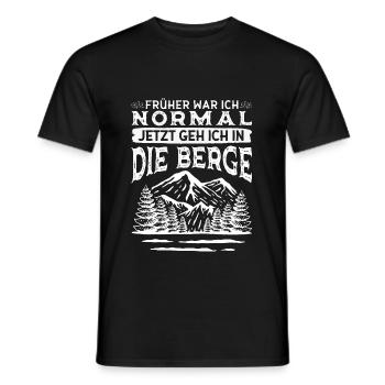 Bergsteiger Sprüche Berge - Männer T-Shirt - Schwarz - Vorne - AI Model Male 178 light (178cm)