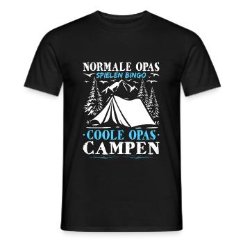 Cool Grandpas Camping Pensioner Caravan Camper - Men's T-Shirt - black - Front - AI Model Male 178 light (178cm)