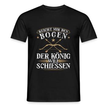 Reicht Mir Den Bogen König Will Schiessen - Männer T-Shirt - Schwarz - Vorne - AI Model Male 178 light (178cm)