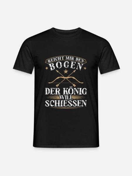 Reicht Mir Den Bogen König Will Schiessen - Männer T-Shirt - Schwarz