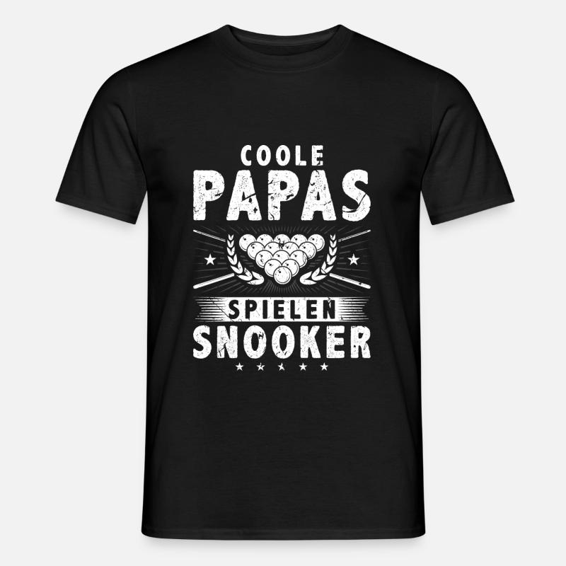 Coole Papas Spielen Snooker - Männer T-Shirt - Schwarz
