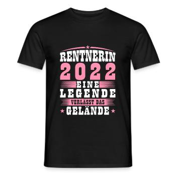 Rentnerin 2022 Eine Legende Verlässt Das Gelände - Männer T-Shirt - Schwarz - Vorne - AI Model Male 178 light (178cm)
