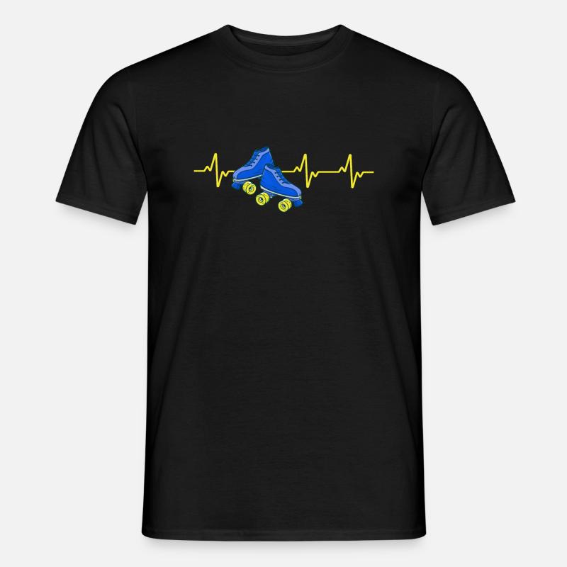 rollschuhe skater rollerderby rollschuhfahrerin - Männer T-Shirt - Schwarz