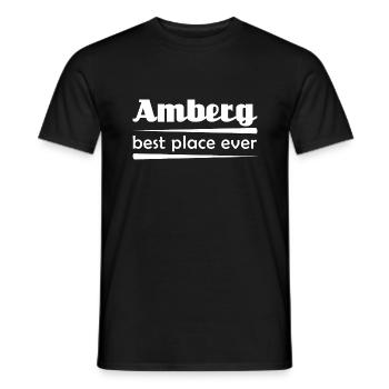 Amberg - Stadt best place ever - Männer T-Shirt - Schwarz - Vorne - AI Model Male 178 light (178cm)