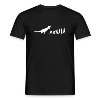 T-Rex Tyrannosaurus Rex Evolution Dinosaur Animal - Men's T-Shirt - black - Front - AI Model Male 178 light (178cm)