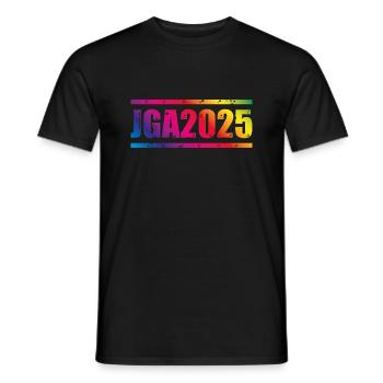 Jga 2025 Enterrement de vie de garçon - T-shirt homme - noir - Devant - AI Model Male 178 light (178cm)