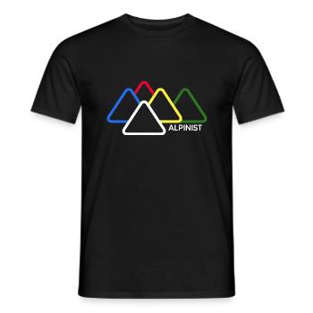 Alpiniste Alpiniste Commerce Escalade Bergfex Montagnes - T-shirt homme - noir - Devant - AI Model Male 178 light (178cm)