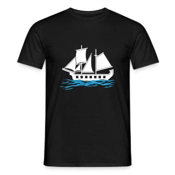 Boot - Männer T-Shirt - Schwarz - Vorne - AI Model Male 178 light (178cm)