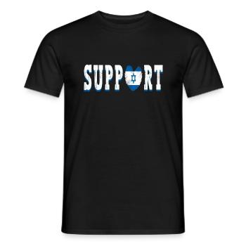 Solidarity Israel - Stand with israel - Support - Men's T-Shirt - black - Front - AI Model Male 178 light (178cm)