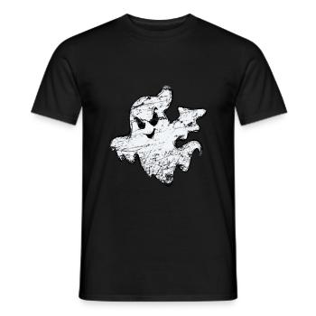 Halloween Ghost Ghost Boo Creepy Gift - Men's T-Shirt - black - Front - AI Model Male 178 light (178cm)