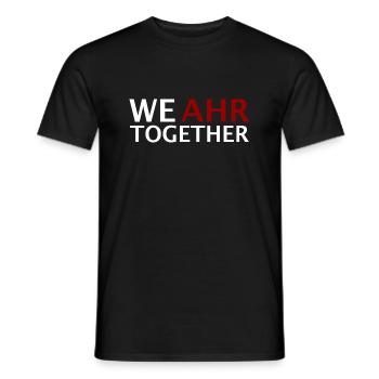 We AHR together | Ahrtal Hochwasser SolidAHRität - Männer T-Shirt - Schwarz - Vorne - AI Model Male 178 light (178cm)