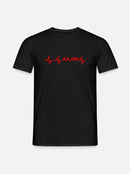 Kayak Canoe PaddlingKayak Heartbeat - Men's T-Shirt - black