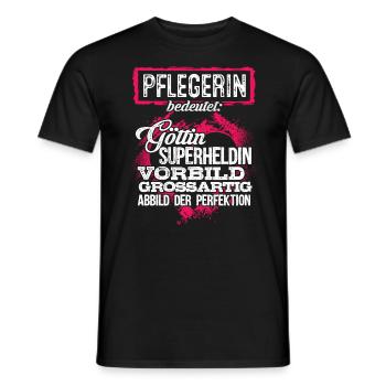 PFLEGERIN - duden - Männer T-Shirt - Schwarz - Vorne - AI Model Male 178 light (178cm)