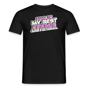 Certains de mes meilleurs amis sont fictifs. La folie - T-shirt homme - noir - Devant - AI Model Male 178 light (178cm)