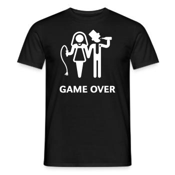 Game Over (Peitsche und Bier / JGA) - Männer T-Shirt - Schwarz - Vorne - AI Model Male 178 light (178cm)