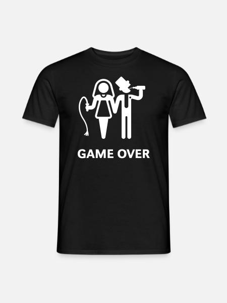 Game Over (Whip and Beer) - Men's T-Shirt - black