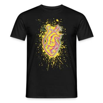 Lebendige Farben im Herzen - Männer T-Shirt - Schwarz - Vorne - AI Model Male 178 light (178cm)