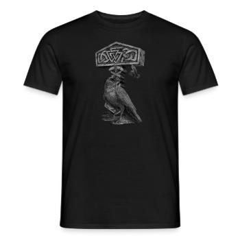 Le marteau de Mjölnir Thor Les corbeaux Les mythes nordiques d'Odin - T-shirt homme - noir - Devant - AI Model Male 178 light (178cm)