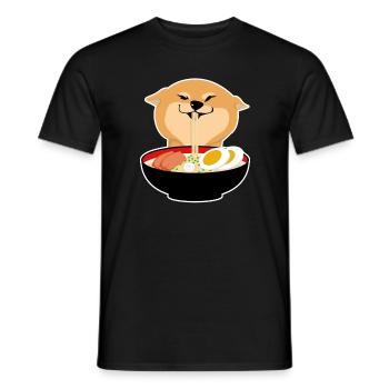 Ramen Verrückt Shiba Hund Japanische Nudeln Ramen - Männer T-Shirt - Schwarz - Vorne - AI Model Male 178 light (178cm)