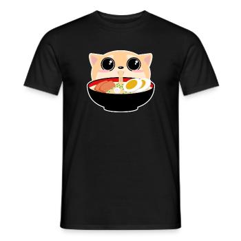 Shibu Ramen Kitsune Anime Kawaii Japon Thé - T-shirt homme - noir - Devant - AI Model Male 178 light (178cm)