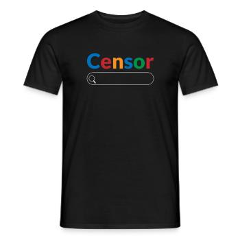 Suchmaschinen-Zensur Big Tech Censor - Männer T-Shirt - Schwarz - Vorne - AI Model Male 178 light (178cm)