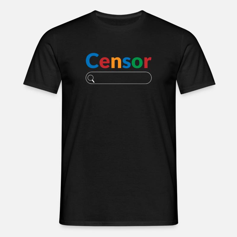 Suchmaschinen-Zensur Big Tech Censor - Männer T-Shirt - Schwarz