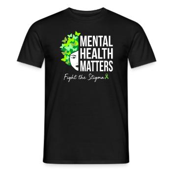 Lutte La stigmatisation La santé mentale est importante - T-shirt homme - noir - Devant - AI Model Male 178 light (178cm)