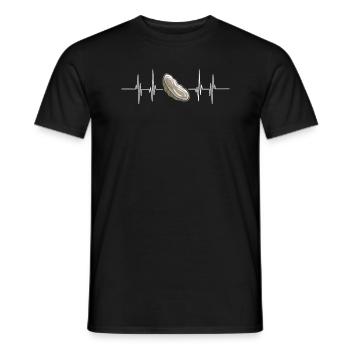My Heart Beats for Oyster Fun Pun Oyster - Men's T-Shirt - black - Front - AI Model Male 178 light (178cm)