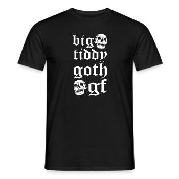 Big Tiddy Goth GF World Goth Day - Men's T-Shirt - black - Front - AI Model Male 178 light (178cm)