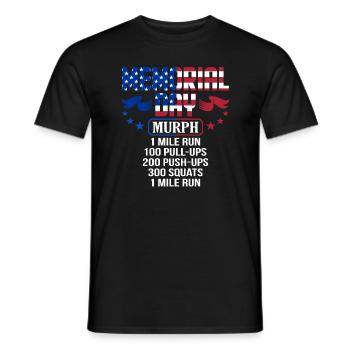 Memorial Day Murph Military Service - Men's T-Shirt - black - Front - AI Model Male 178 light (178cm)