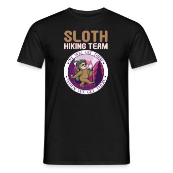 Sloth Hiking Team Sloth Rest Hiking Walkers - Men's T-Shirt - black - Front - AI Model Male 178 light (178cm)