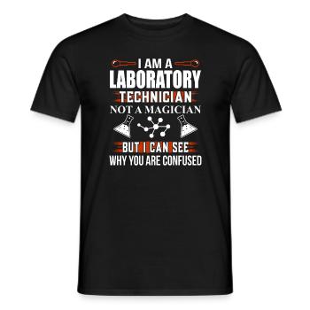 Ich Bin Labortechniker Und Kein Zauberer Lustiges - Männer T-Shirt - Schwarz - Vorne - AI Model Male 178 light (178cm)