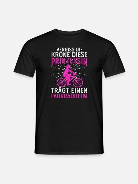 Krone Prinzessin Fahrradhelm Frauen Königin Krone - Männer T-Shirt - Schwarz